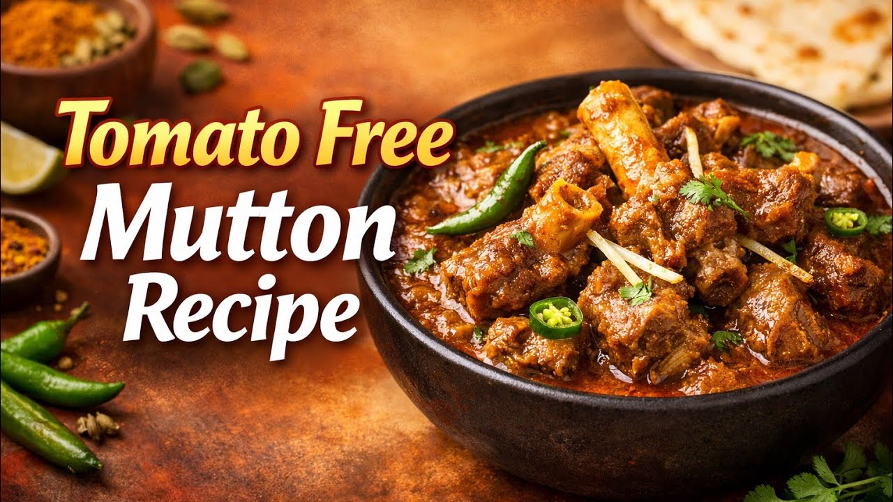 Tomato Free muttan 🤤खड़े मसालों का कमाल | Mutton Recipe | Cooking Wala Vishnu