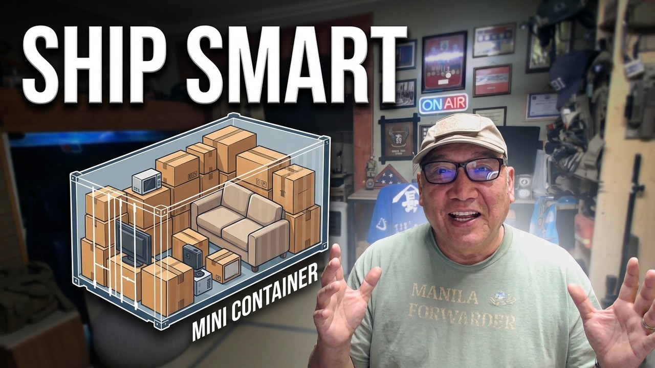 Need to ship your household goods to the Philippines without the need for a full container? Watch!