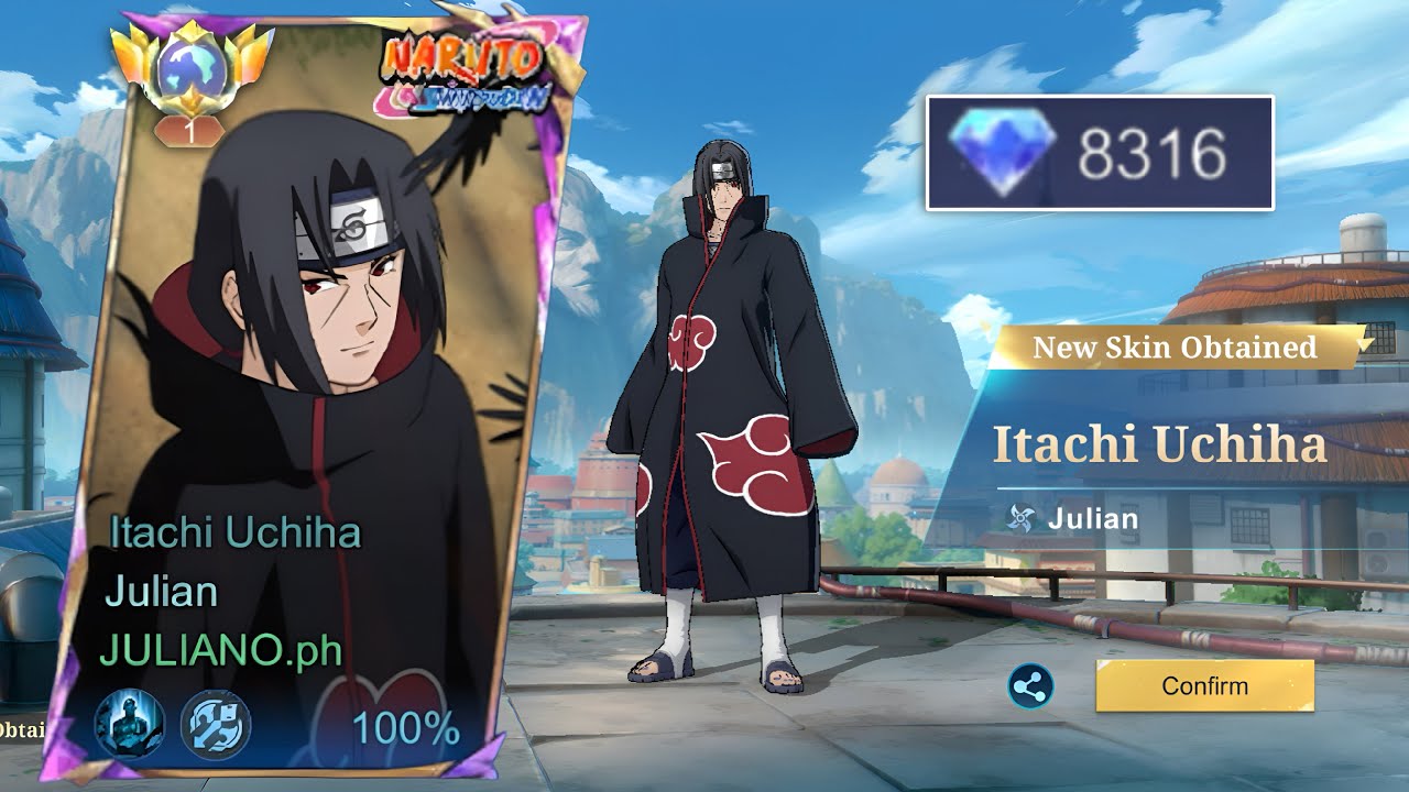 NEW JULIAN ITACHI UCHIHA SKIN IS FINALLY HERE! 😱 (HOW MANY DIAMONDS DID I SPEND?!) - MLBB