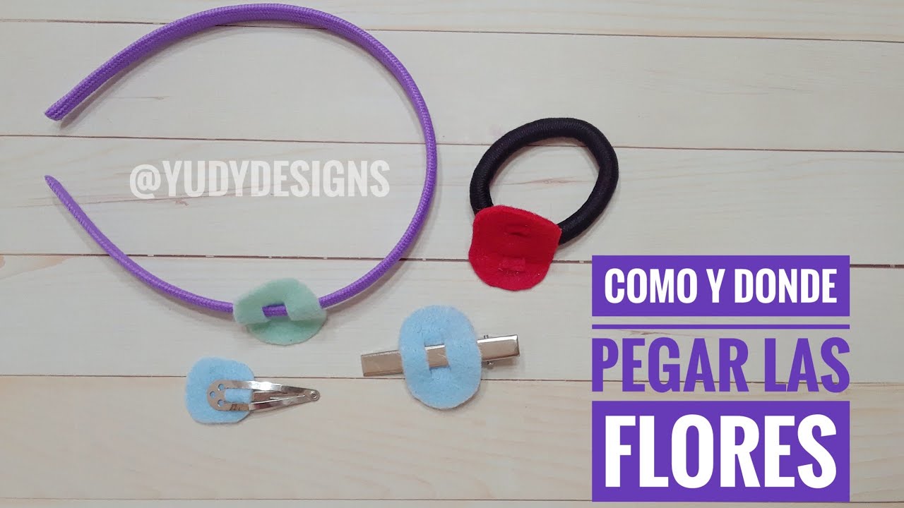 TIPS: Como y Donde pegar las Flores para el Pelo ( hebillas, pinzas, cintillos, ligas o colitas )