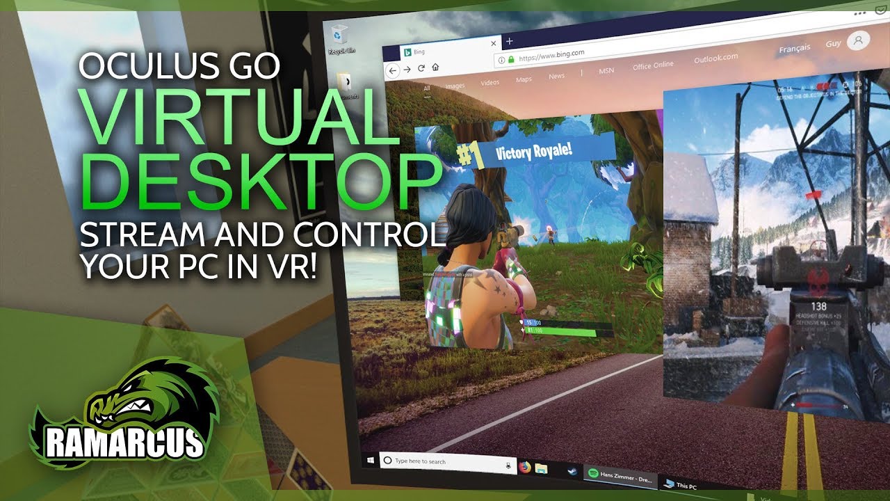 Oculus Go // Stream and Control your PC / Virtual Desktop Mobile (and Gear VR)
