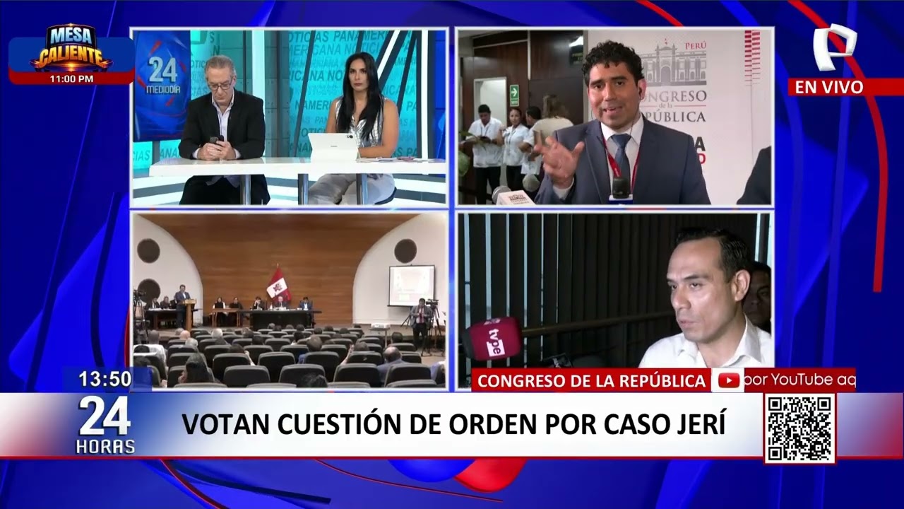 Congreso vota cuestión de orden por Jerí