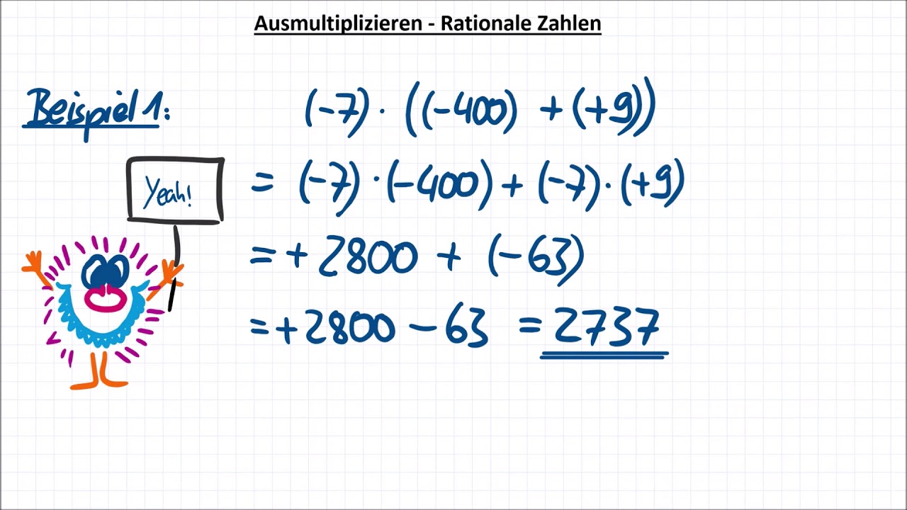 Ausmulitiplizieren - Rationale Zahlen