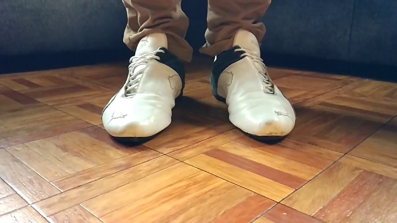 Puma Future Cat White SLOW MOTION camel skinny jeans
