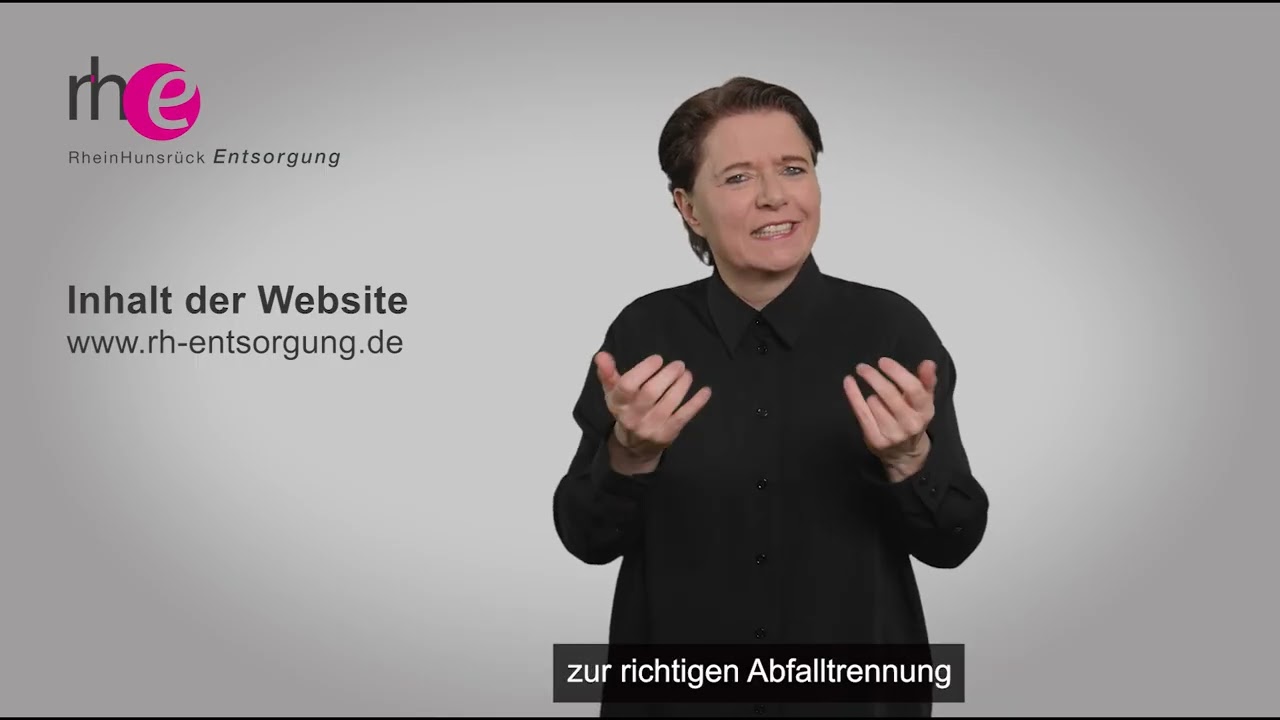 Gebärdensprachvideo - Inhalt der Webseite