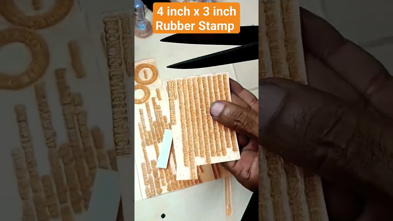 Stamp Making at Home | Stamp cut & paste easy way #rubberstamp #viral #shortvideo