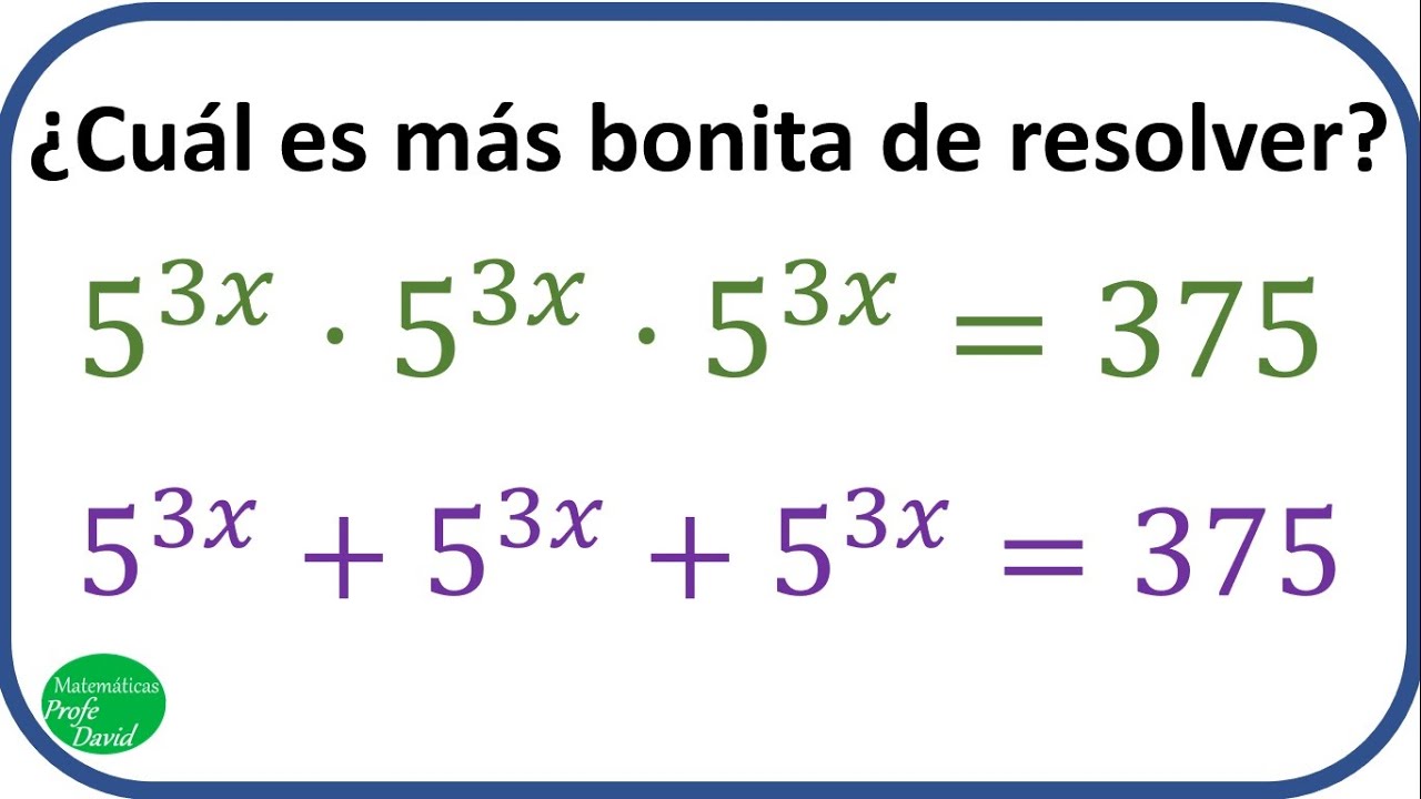 dos ecuaciones muy bonitas de resolver