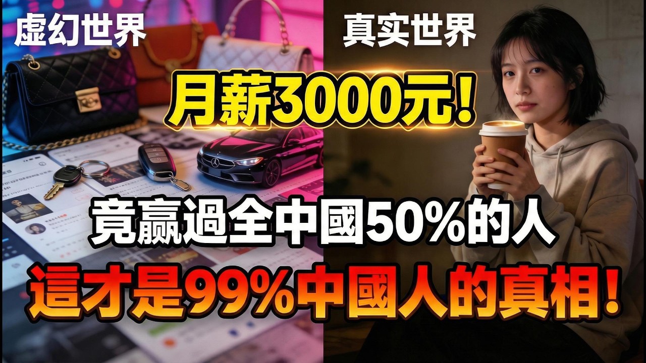 網上人均年薪百萬，現實卻是99%的人在平均線下掙扎，當我撕開互聯網的虛假遮羞布：別再被那些精心剪輯的濾鏡夢騙了，月入三千才是沉默的大多數！