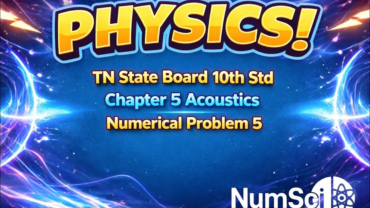 Tn 10th Science Unit 5 Acoustics Numerical Problem 5 #10thscienceunit5 #10thscience 