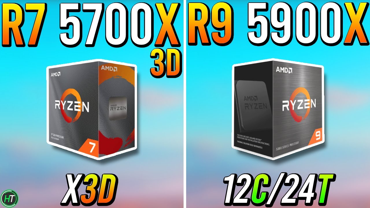 Ryzen 7 5700X3D против Ryzen 9 5900X — на 12 ядер лучше?