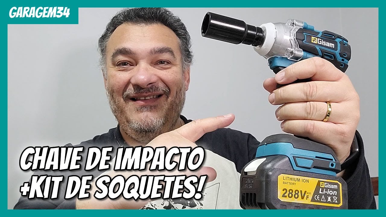 CHAVE DE IMPACTO GISAM 520NM E KIT DE SOQUETES DE IMPACTO!