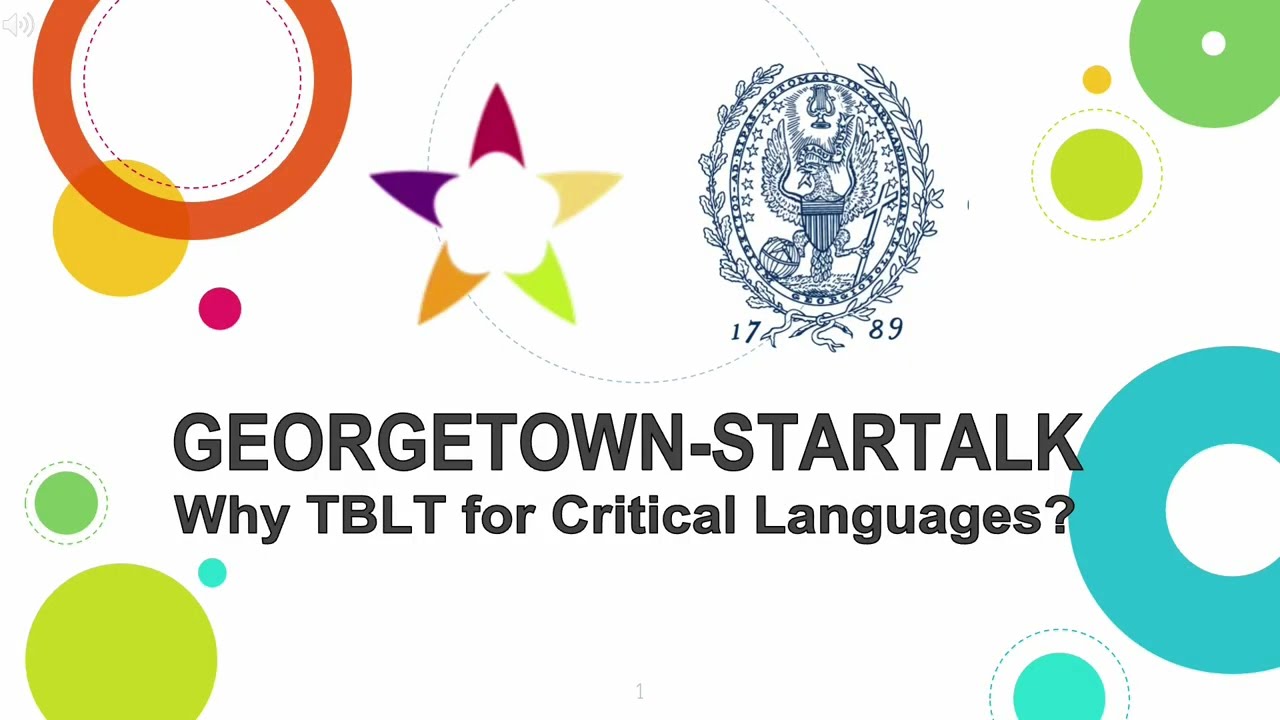 Why TBLT for Critical Language Teaching?