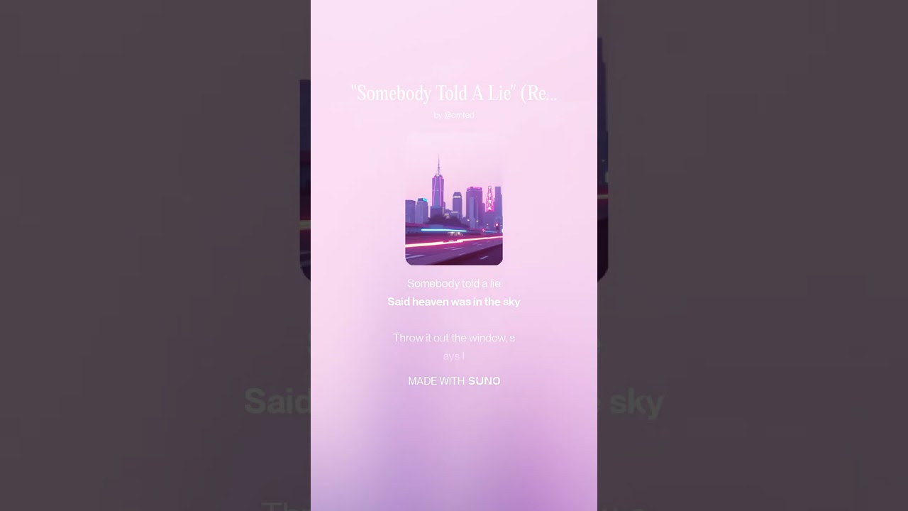 Somebody Told A Lie  Remix