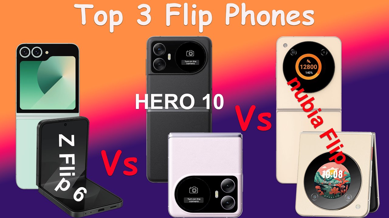 Which Foldable Phone is Best? Samsung Galaxy Z Flip6 vs Blackview HERO 10 vs ZTE nubia Flip