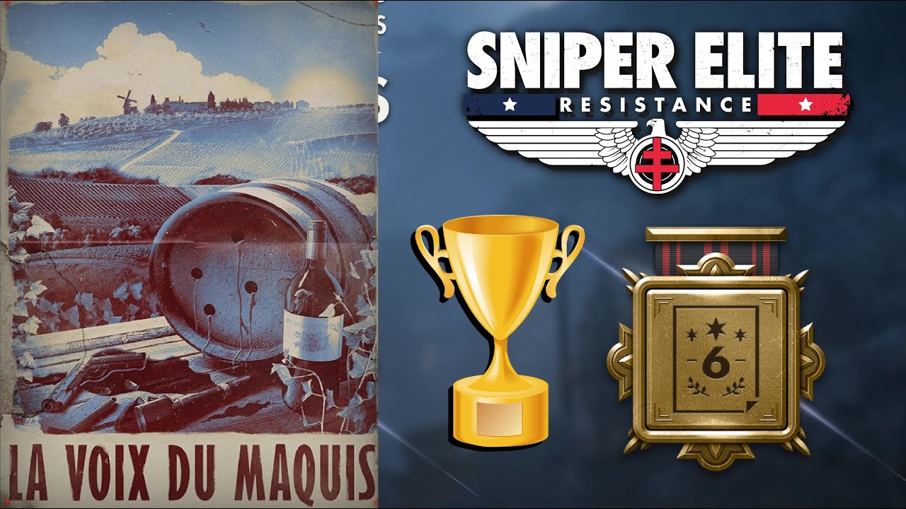 Défi 6 PROPAGANDE LA VOIX DU MAQUIS - Difficulté Authentique OR - SNIPER ELITE RESISTANCE