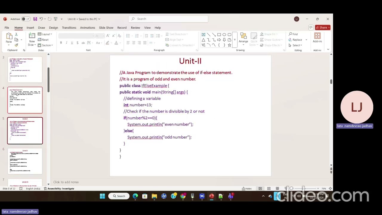 Control Structures in java