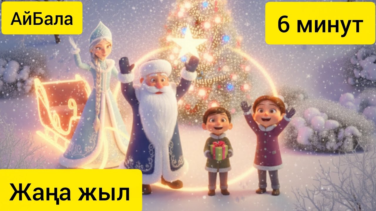 Жаңа жыл😍|Қазақша мултьфилм|Мултьфилм|Балаларға арналған көңілді әндер|АйБала