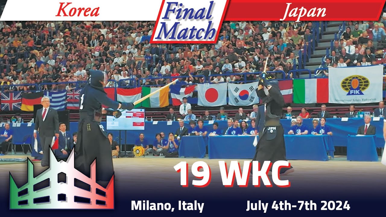 19WKC World Kendo Championship Men's Team Final Match Japan vs Korea 4k
