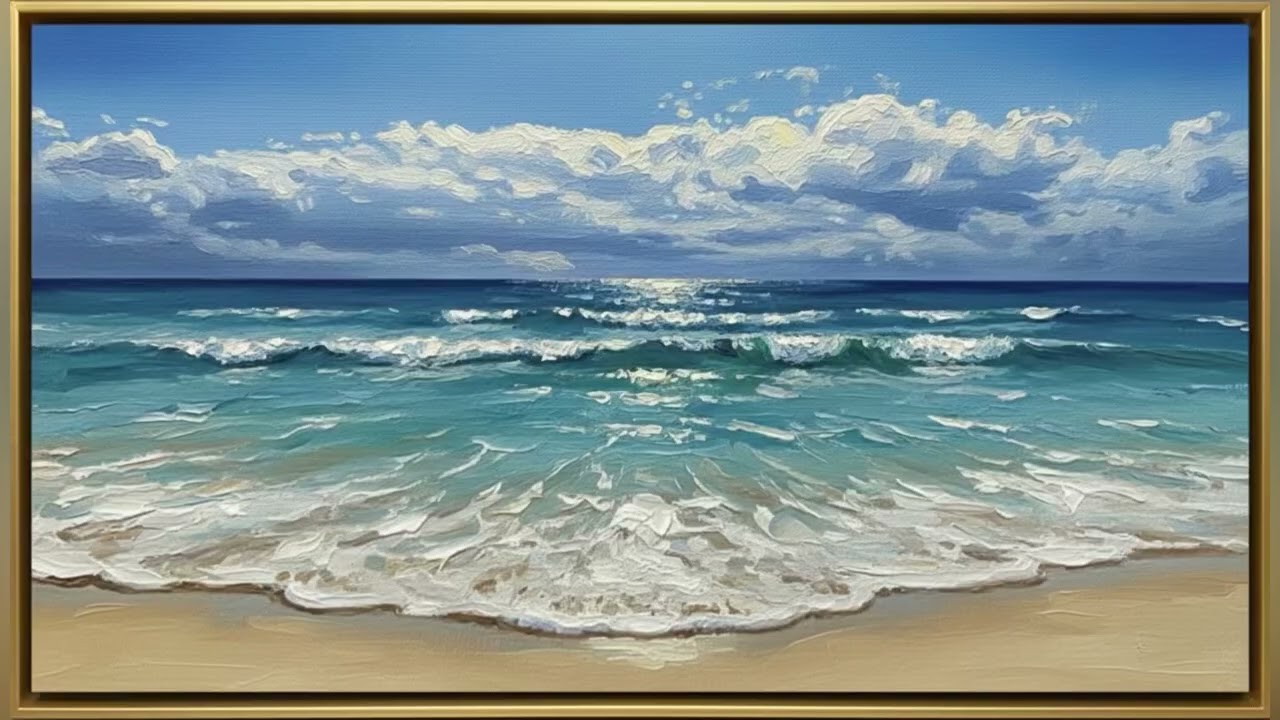 Luxury Ocean Waves 4K Screensaver  🌊 | Vastu Water Element for Peace, Wealth & Positive Energy ✨
