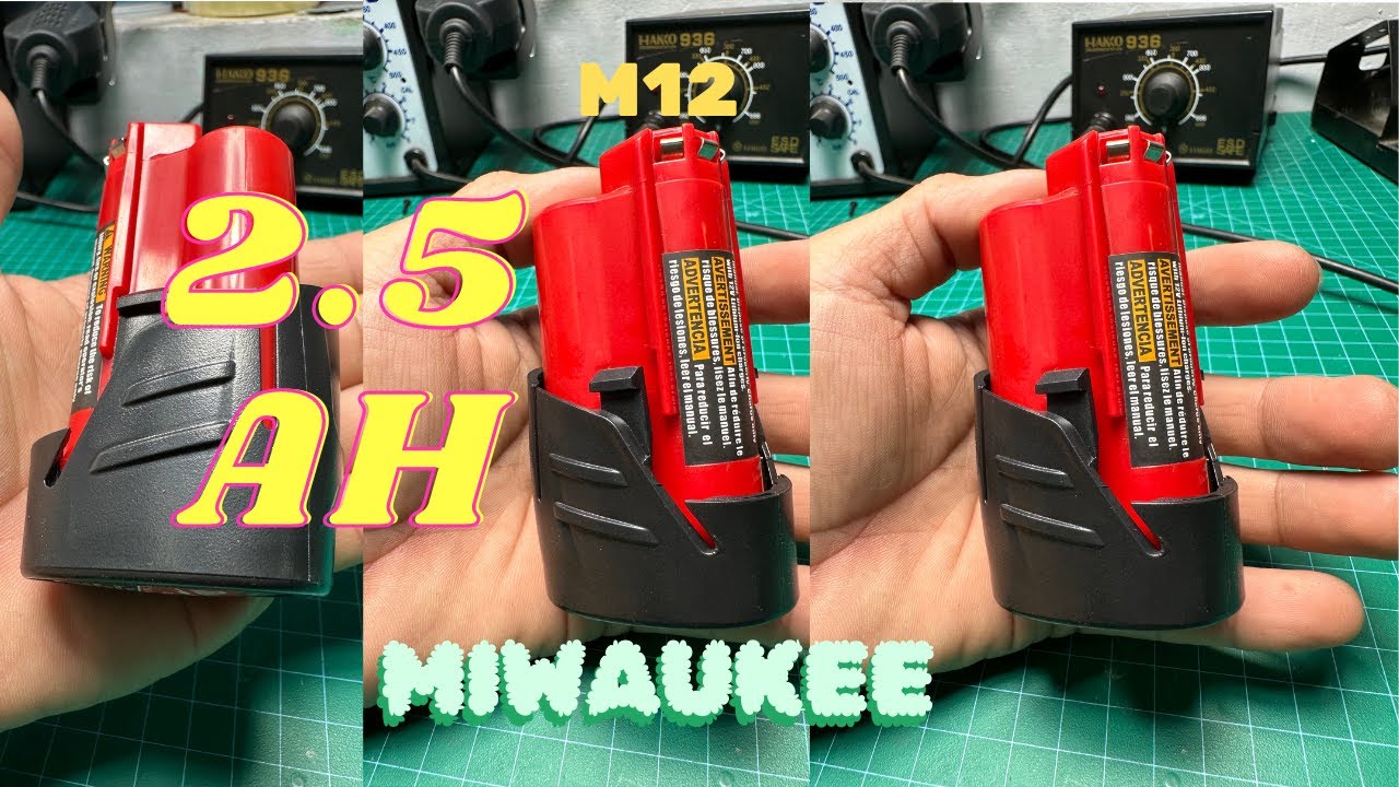 Đóng Khối M12 Miwaukee - 12V - 3 Cell - 2.5Ah - Ss 25S | How to make Milwaukee M12 Battery