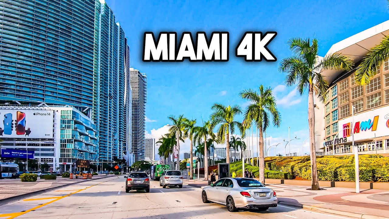 Miami 4K🗽Driving Downtown Miami To Miami Beach