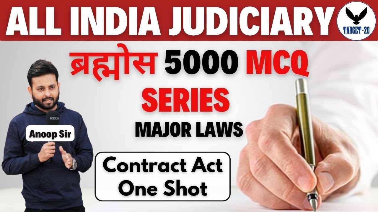 Contract Act One Shot 🔥 | 5000 MCQ Series Major Laws | Judiciary Exams 2025