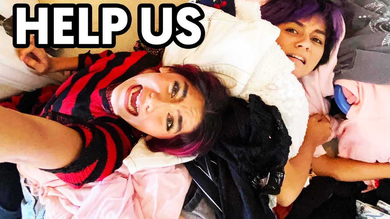 cleaning out my sister's closet *SHE GOT MAD*
