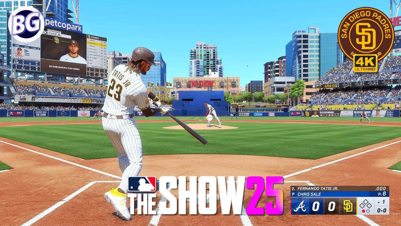 MLB The Show 25 San Diego PADRES vs Atlanta BRAVES | FIRST GAMEPLAY - PS5 4K 60fps