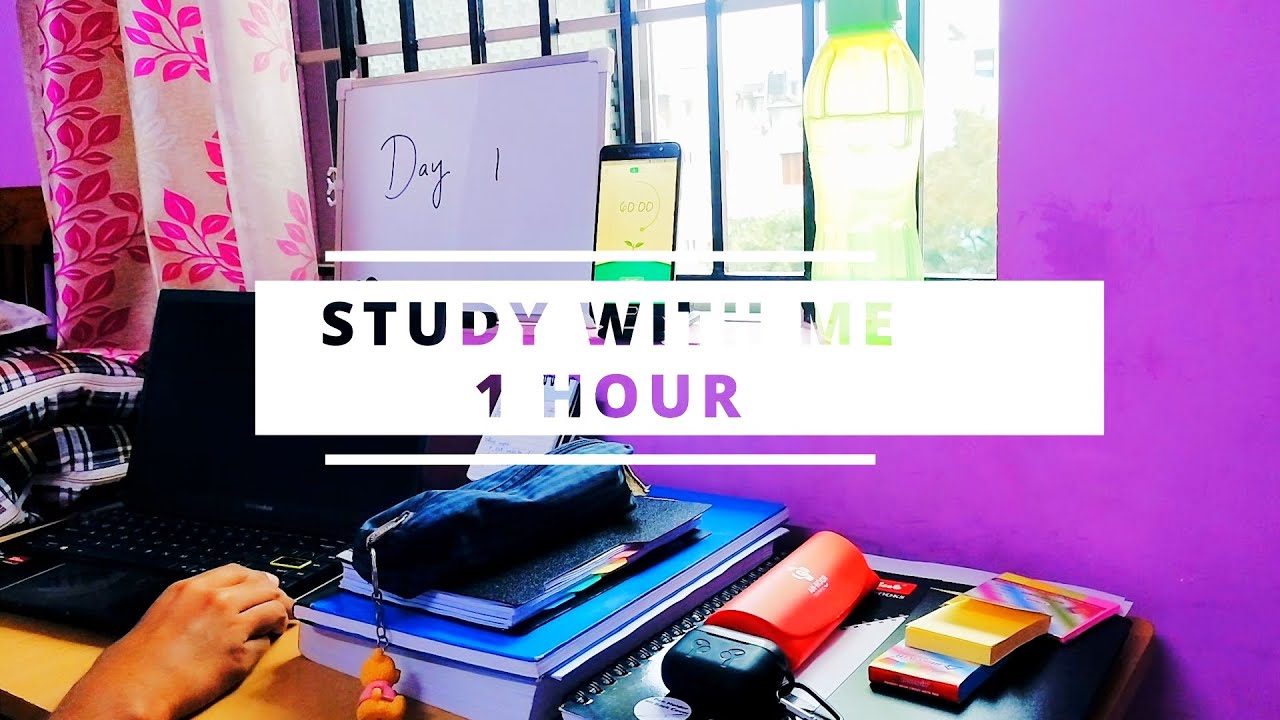 1 HOUR STUDY WITH ME | Background noise, Bird Chirping, No Music , Study with Fauzo - DAY 1