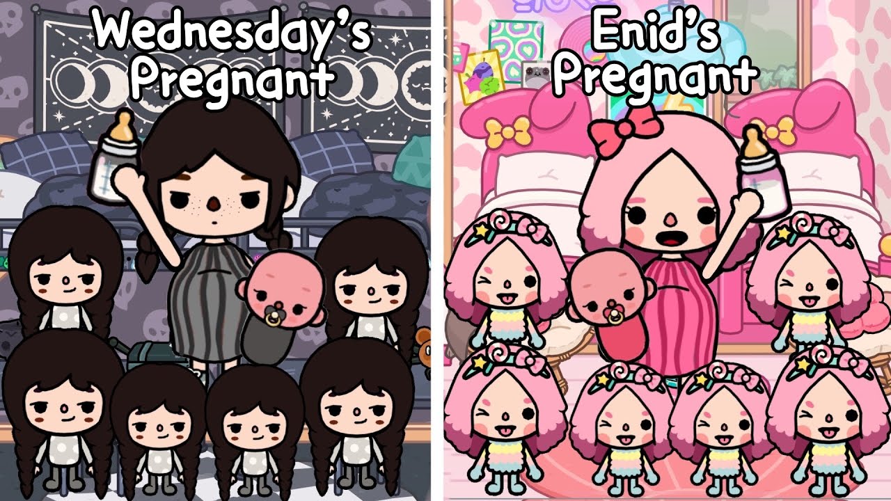 Wednesday Addams And Enid Are Pregnant In Toca Boca 🍼🤰🏼| Sad Story | Toca Life World