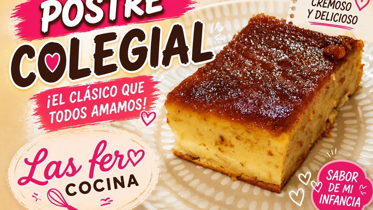COLEGIALES o BUDÍN DE PAN postre fácil y económico - en español