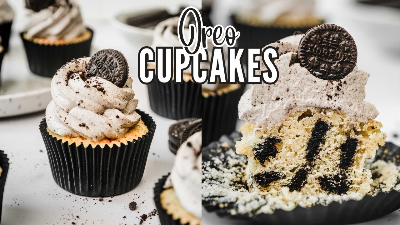 Cupcakes aux Oreo Super Gourmand avec Glaçage Chantilly Mascarpone Oreo - Sweetly Cakes