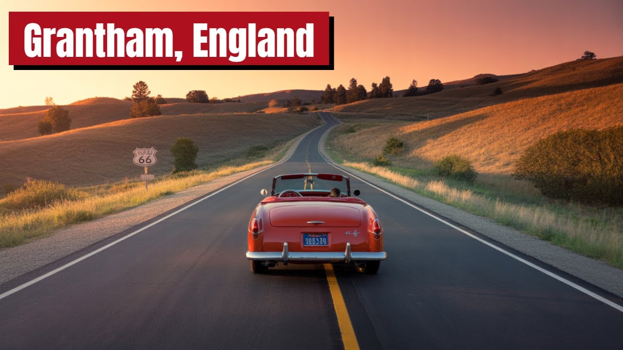 Grantham, England in 4K | A Scenic Drive-Through Town Centre & Countryside (Dashcam)
