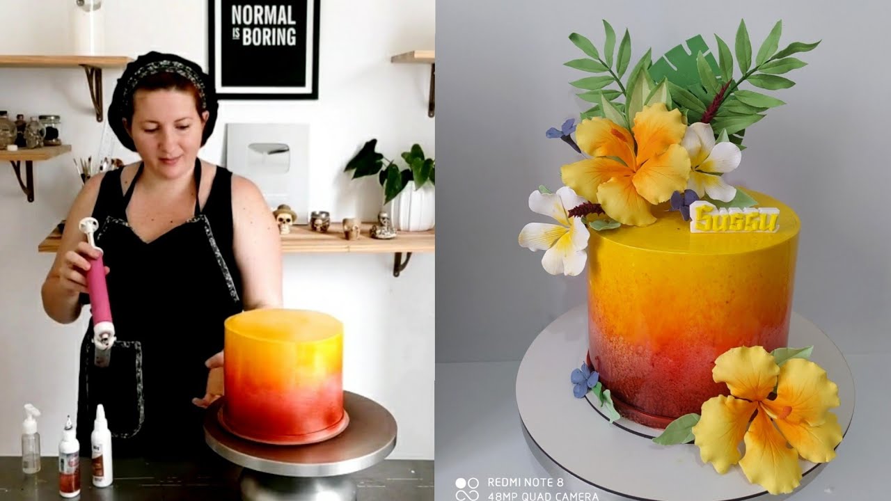 BOLO TROPICAL flores comestíveis