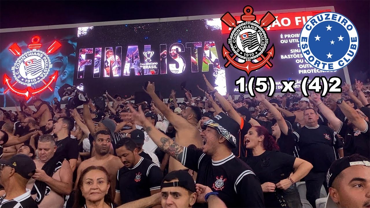 Corinthians 1(5) x (4)2 Cruzeiro - Copa do Brasil 2025 - react da torcida no estádio