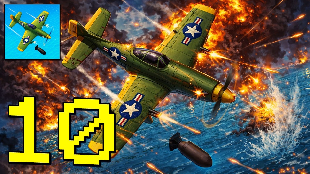 Bomber Ace: WW2 war plane - Gameplay Walkthrough Part 10 - Destroy All enemy (Android,iOS)