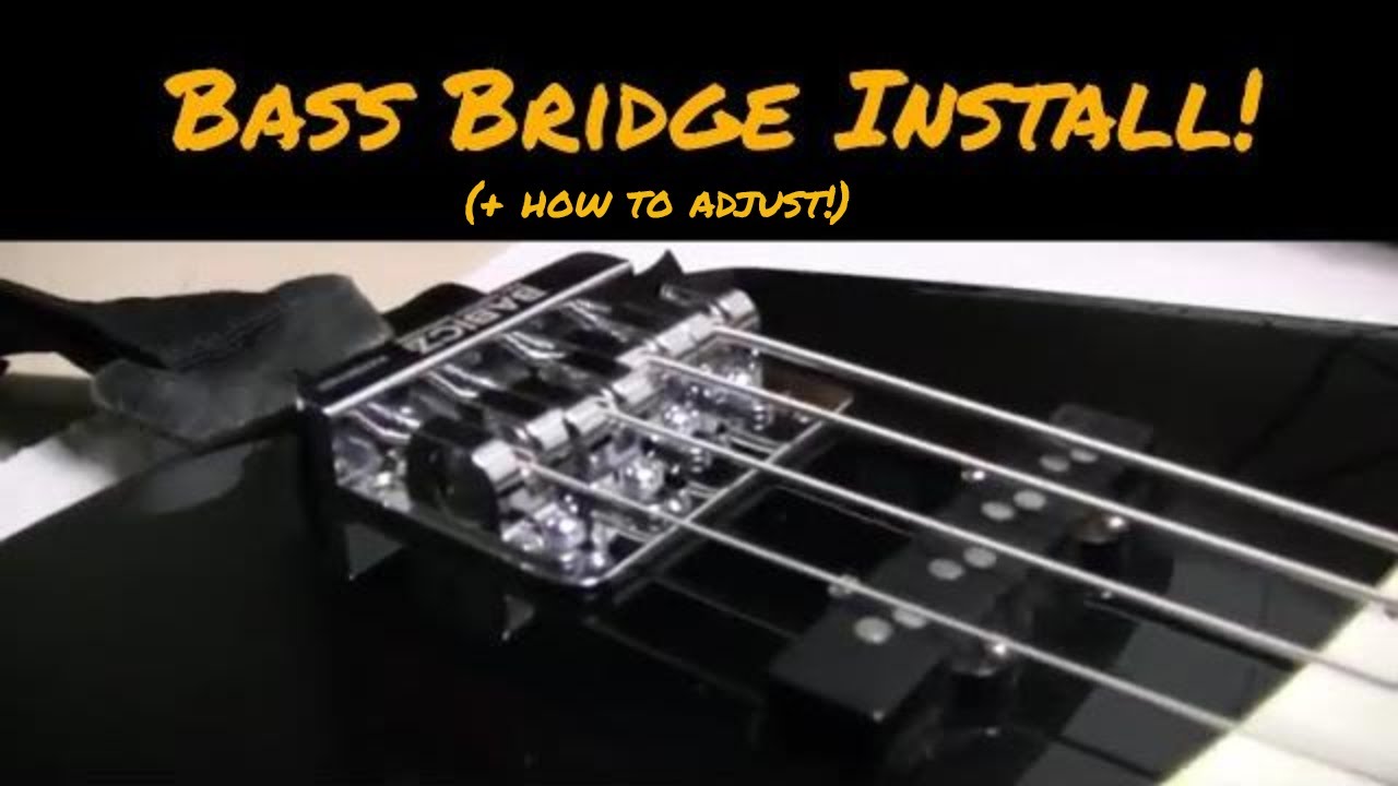 How to INSTALL & ADJUST  Babicz BASS BRIDGE (four string jazz)