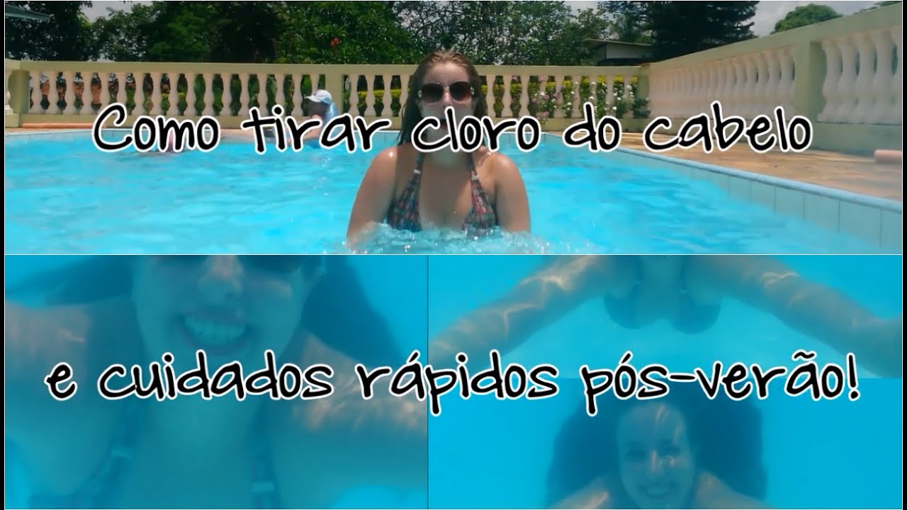 Como tirar cloro de piscina do cabelo + cuidados rápidos pós-verão!