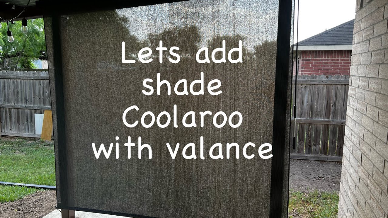 Coolaroo Outdoor Roller Shade With Protective Valance installation