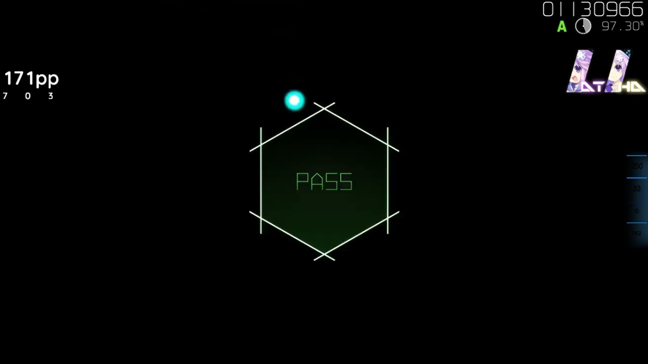 osu! - first 200pp play left handed