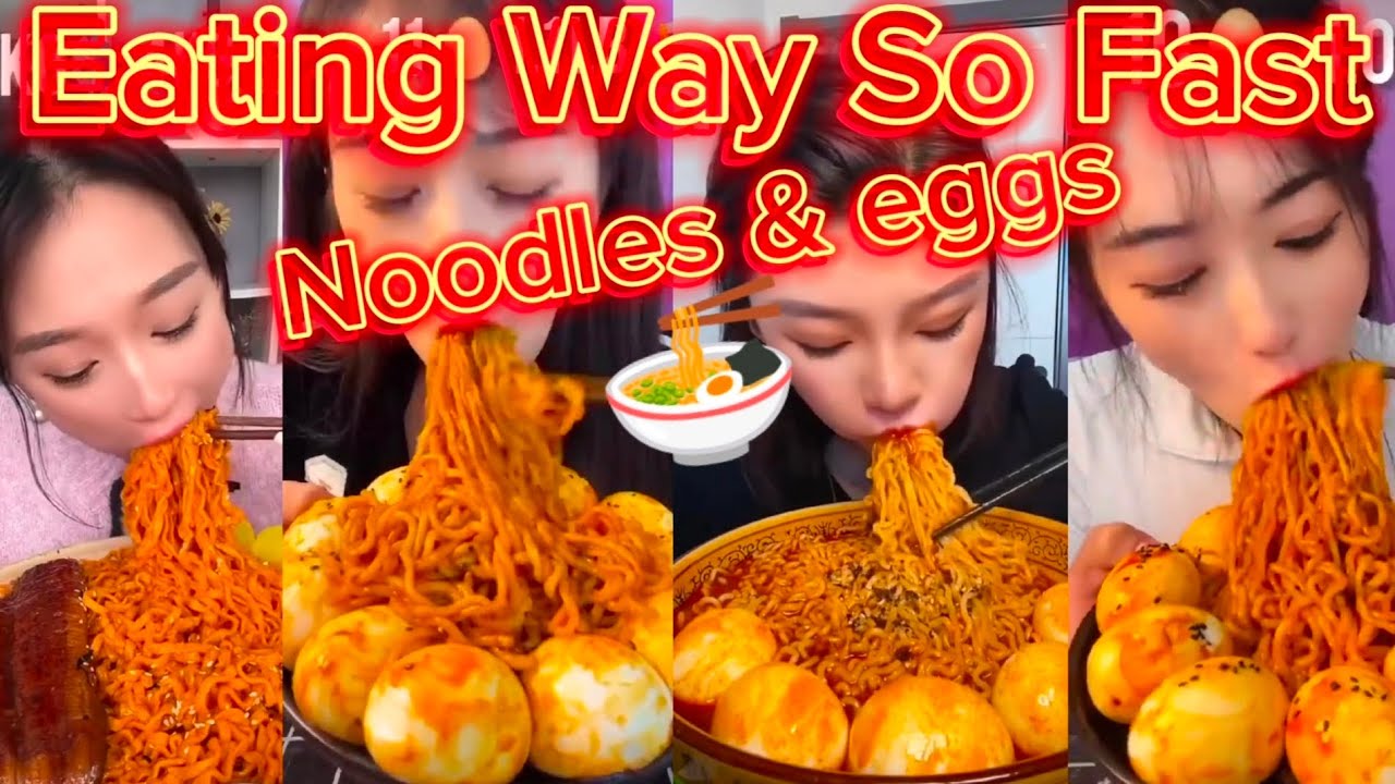 EATING WAY SO FAST NOODLES AND EGGS | Southcot Mukbangers