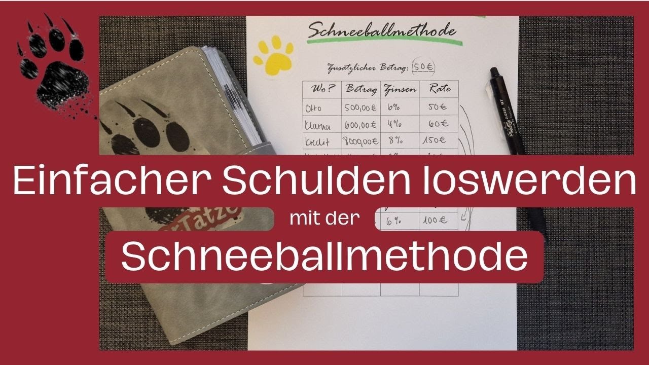 Schulden abbauen 😨 wie gehe ich vor? 😎 Schneeballmethode | Budget | Umschlagmethode | Sparen
