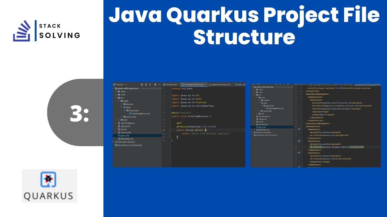 java quarkus project structure and simple REST