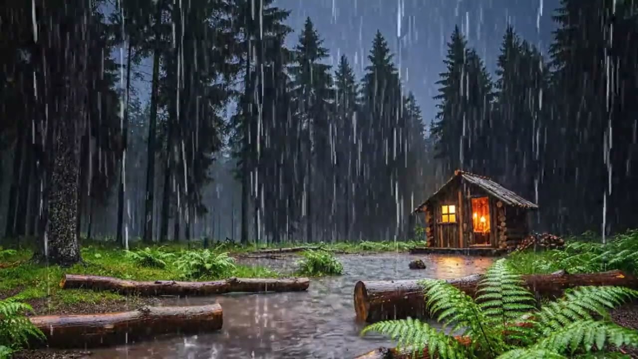 Rain and Thunder Sounds for Sleep | Heavy Rain ASMR for Insomnia Relief