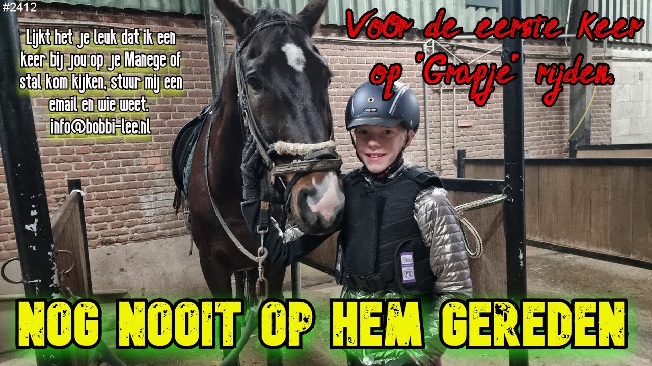 Op DIT PAARD had ik NOG NOOIT GEREDEN bij de MANEGE. PAARDRIJLES van een ANDERE JUF dit keer #2412