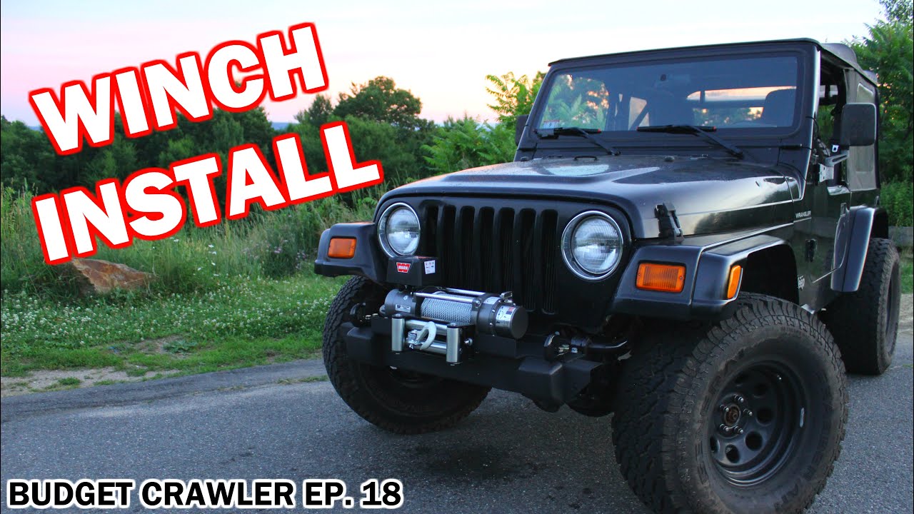 Warn WINCH INSTALL on the JEEP TJ | Budget Crawler Ep. 18