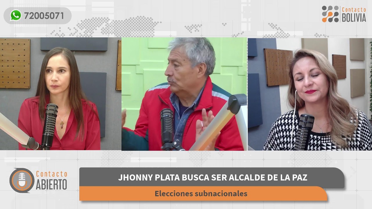 Entrevista con el candidato a la alcaldía de #LaPaz, Jhonny Plata.
