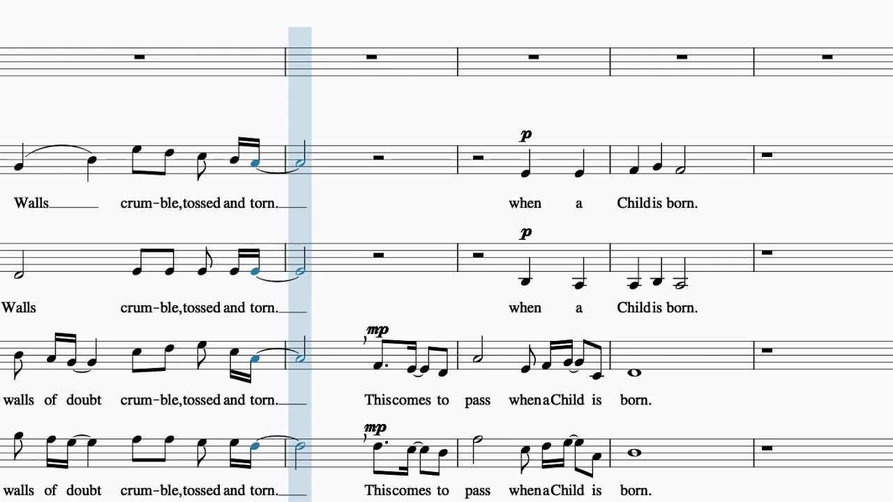When a Child is Born arr Snyder   Soprano predominant