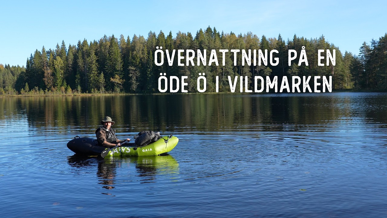 Övernattning på en öde ö i vildmarken | Ny packraft från Jaws