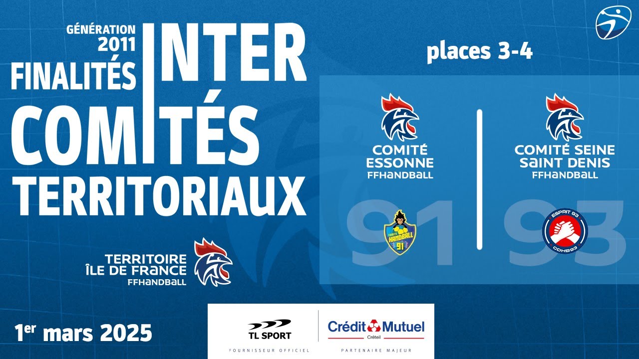 Finalités intercomités IDF 2024-2025 masc. (2011) – CDHB91 vs CDHB93